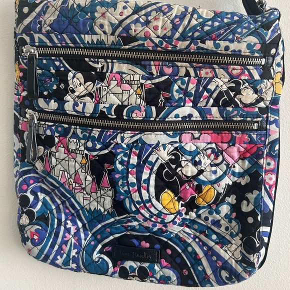 Disney Parks Vera Bradley Mickey Mouse Whimsical Paisley Triple Zip Hipster - Picture 4 of 7